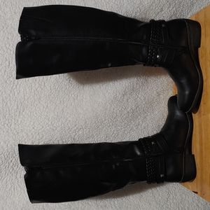 Authentic American Heritage black knee high boots size 6 wide calf style